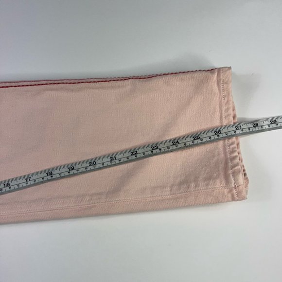 Sundry Womens Slim Skinny Jeans Pink Red Leg Stripe Denim 5-Pocket 26 New - Picture 8 of 12